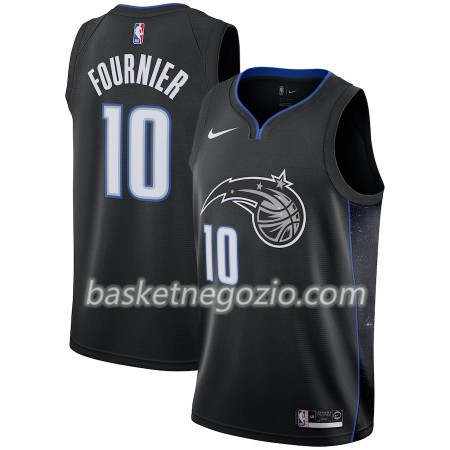 Canotte Uomo Orlando Magic Evan Fournier 10 2018-19 Nike City Edition Nero Swingman
